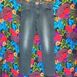 MEN'S LEVIS SKINNY JEAN PANTS GREY DENIZEN JEANS MENS SIZE 33x32 DISTRESSED